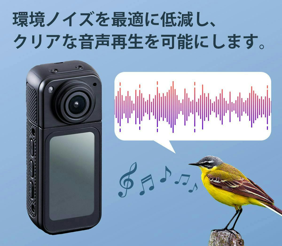 2.7K高解像度170°広角×180°回転 - ポケットサイズの多機能カメラ